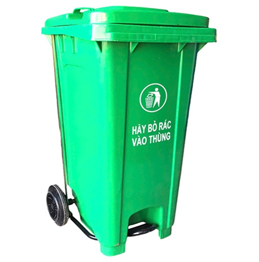 Thùng rác 240L có đạp chân giá rẻ