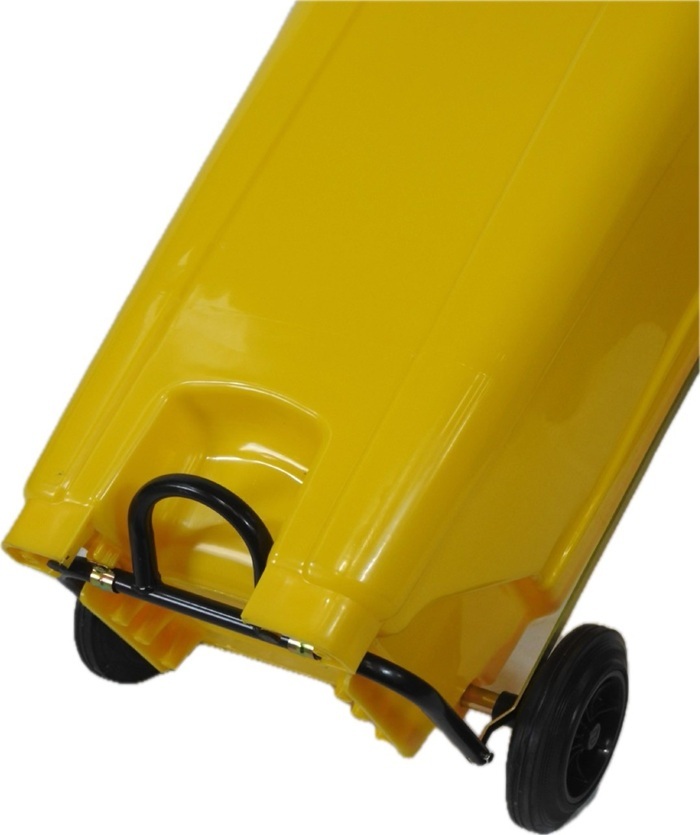 Thùng rác 240 lít vàng đạp chân nhap khau gia re