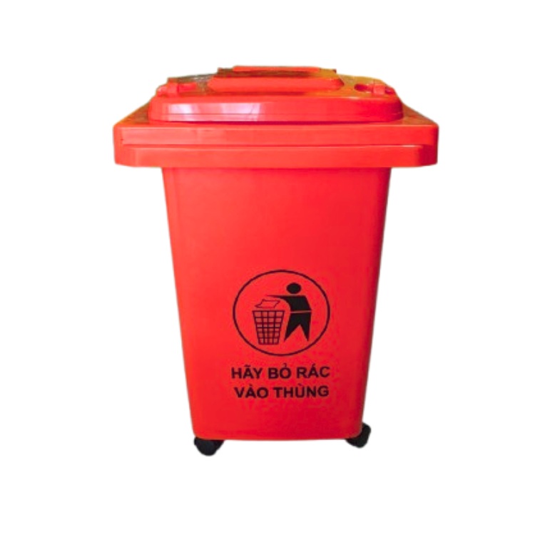 Thùng rác nhựa 60 lít màu đỏ