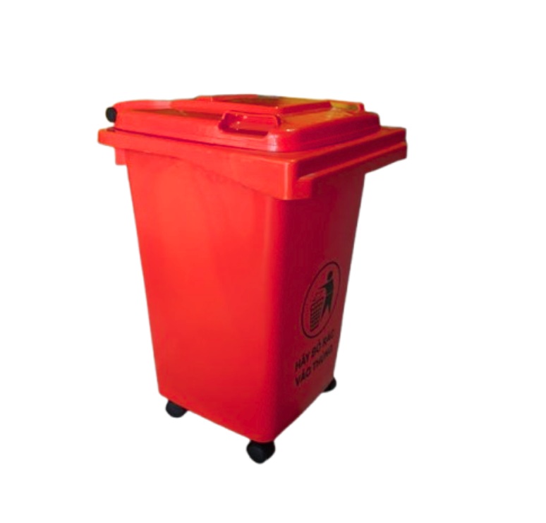 Thùng rác nhựa 60 lít màu đỏ